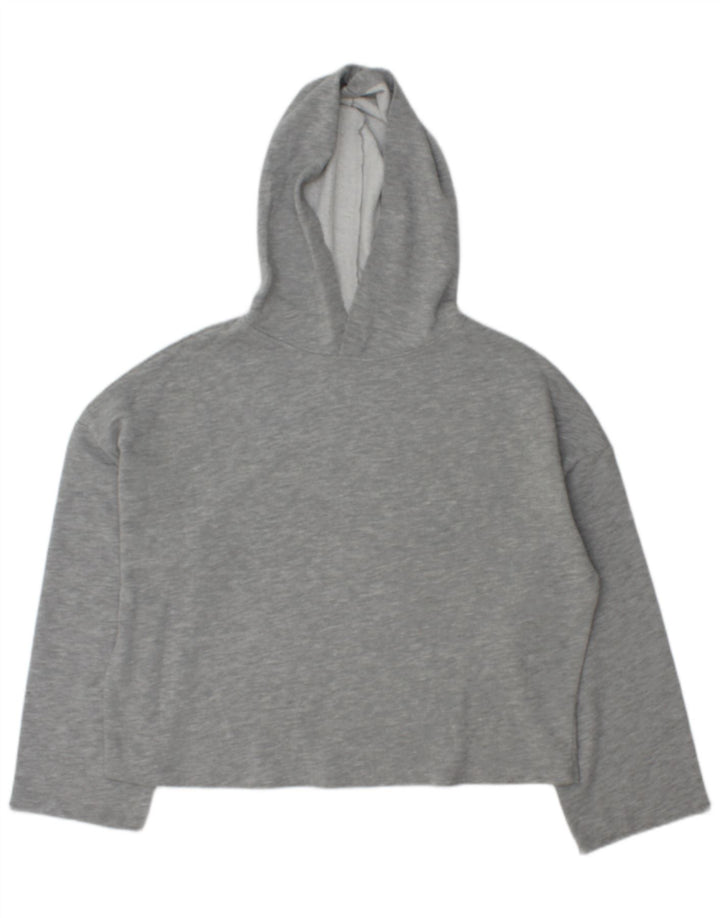 Zara Womens Oversized Hoodie Jumper UK 14 Poliéster Cinza Médio