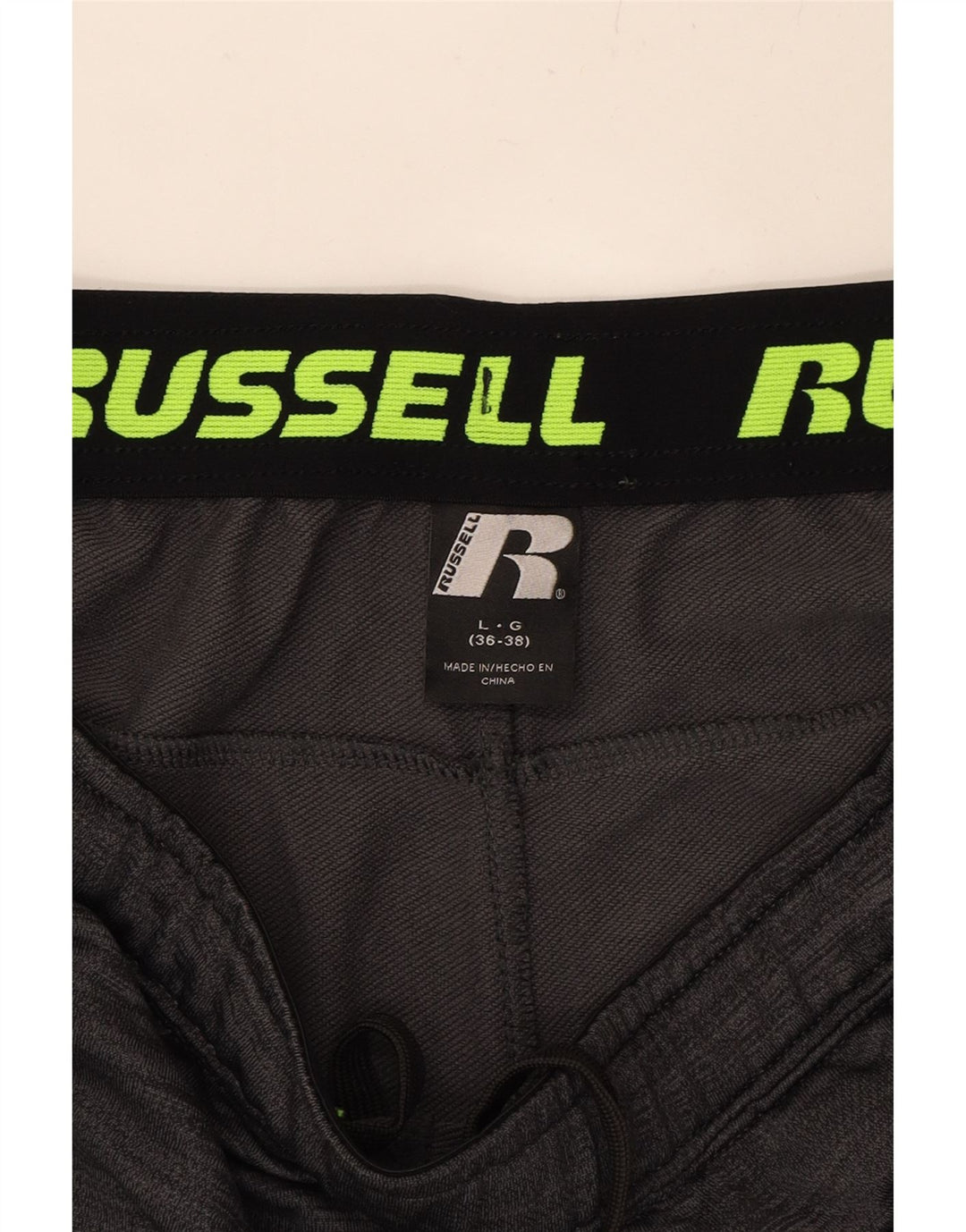 RUSSELL ATHLETIC Mens Dri-Power Tracksuit Trousers Large  Grey Colourblock Vintage Russell Athletic and Second-Hand Russell Athletic from Messina Hembry 