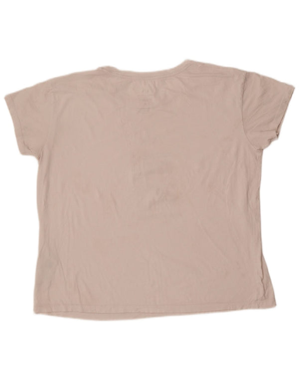 Camiseta feminina Armani com estampa gráfica UK 18 XL algodão branco