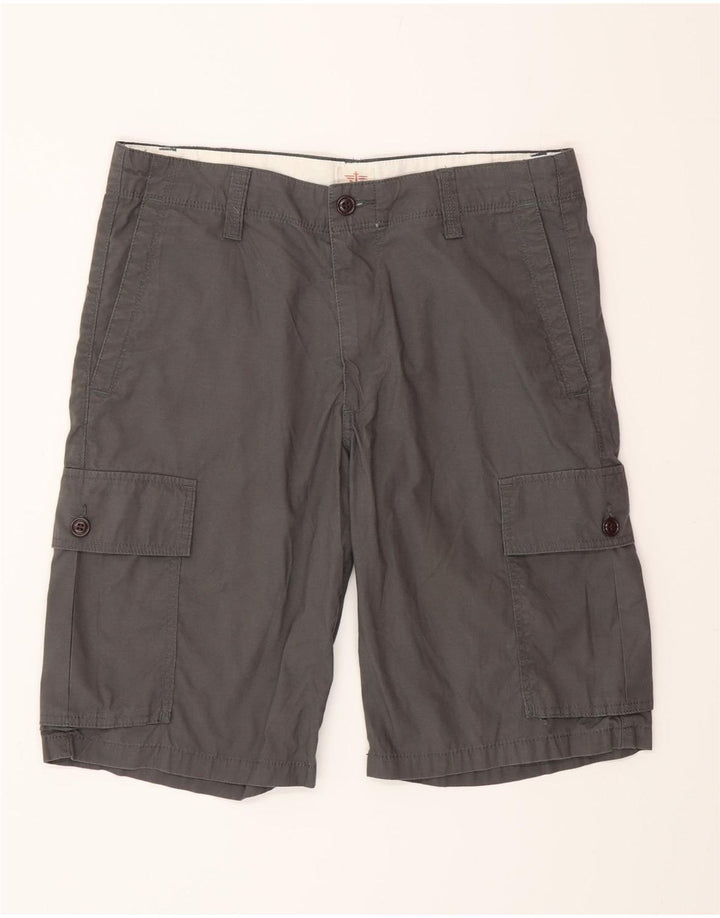 Dockers Mens Cargo Shorts W32 Algodão Cinza Médio