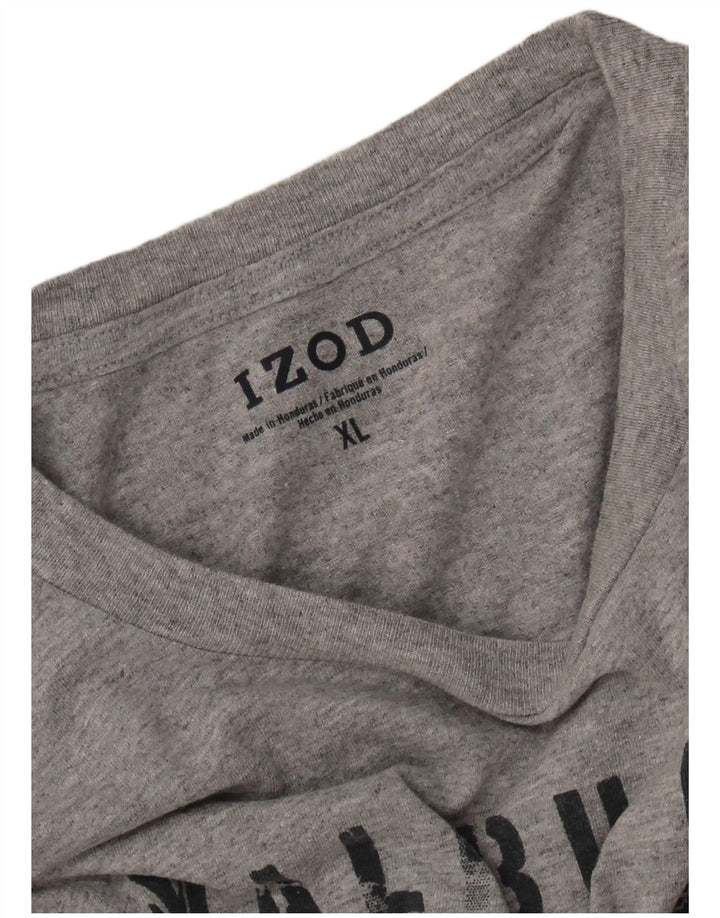Camiseta gráfica masculina IZOD Top XL cinza manchado