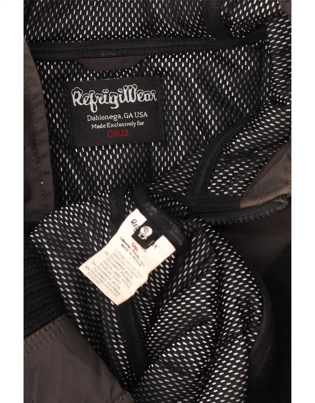Jaqueta corta-vento feminina com capuz Refrigiwear UK 8 poliéster cinza pequeno