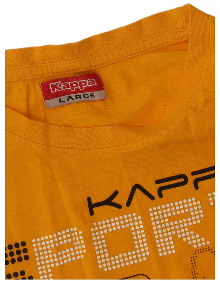 Top de colete gráfico feminino Kappa UK 14 grande laranja
