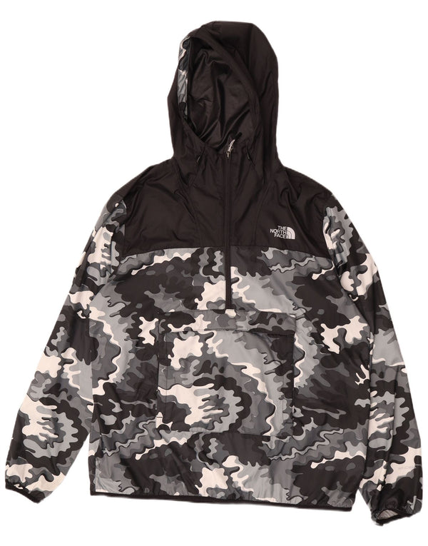 Jaqueta de chuva masculina com capuz The North Face UK 42 XL camuflada preta
