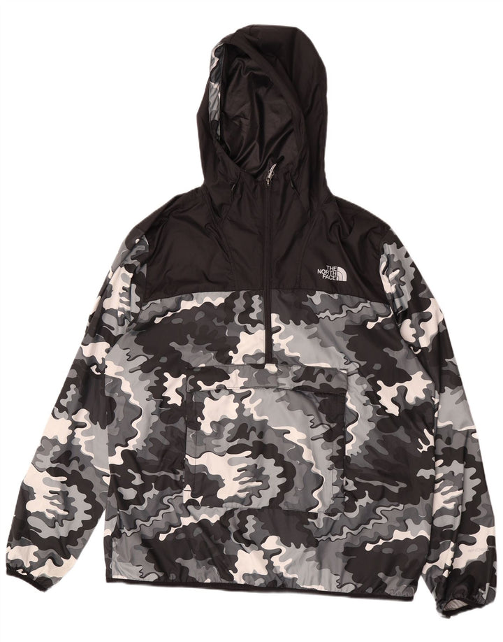 Jaqueta de chuva masculina com capuz The North Face UK 42 XL camuflada preta