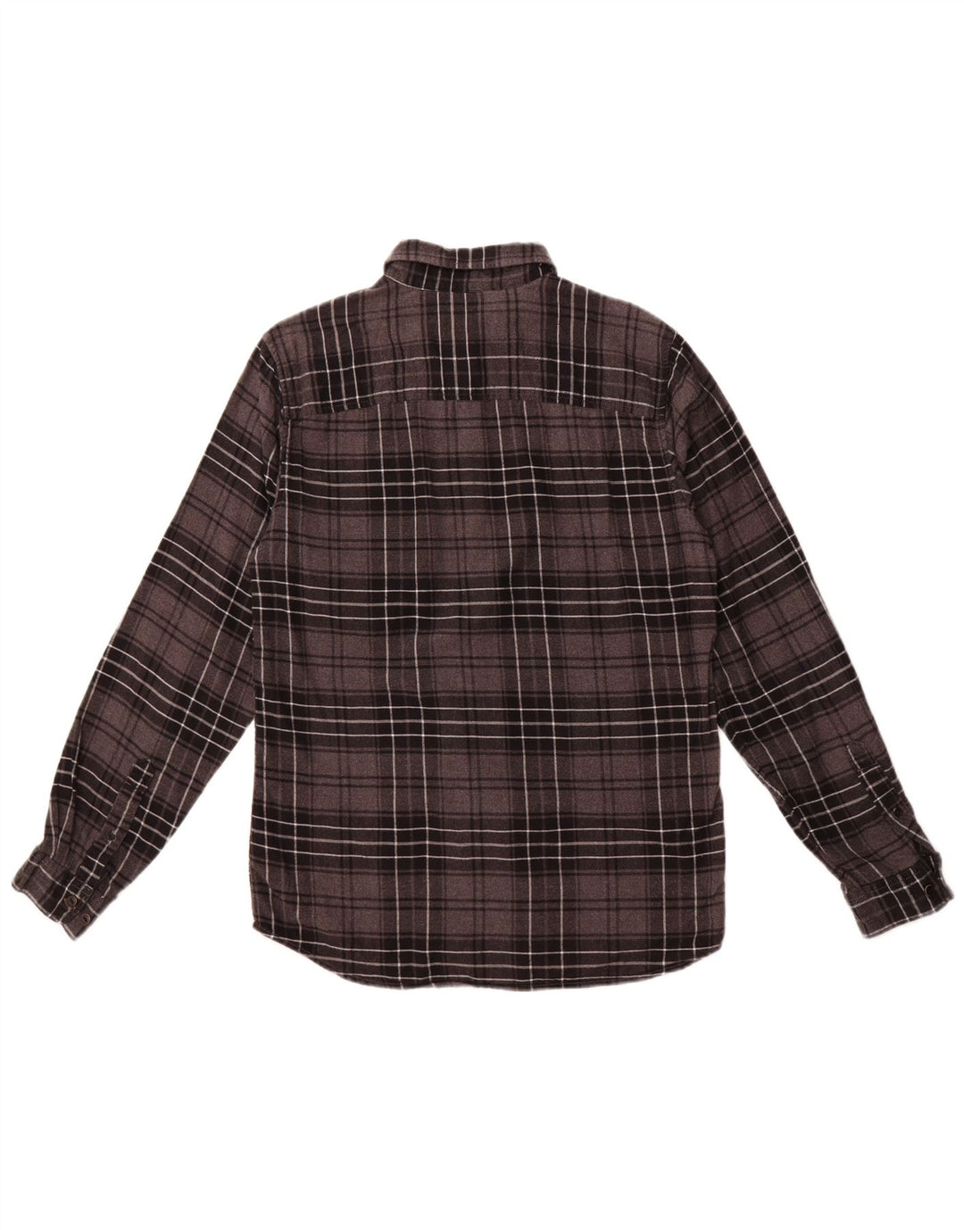 Camisa masculina de flanela Jack & Jones de algodão xadrez cinza médio