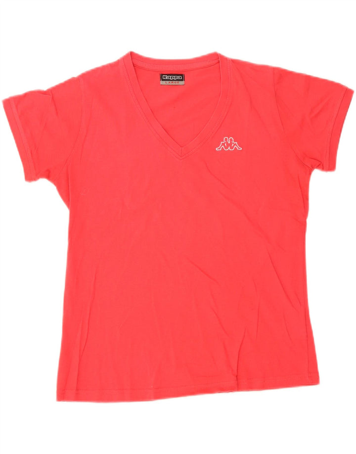 Camiseta feminina Kappa UK 14 grande algodão vermelho