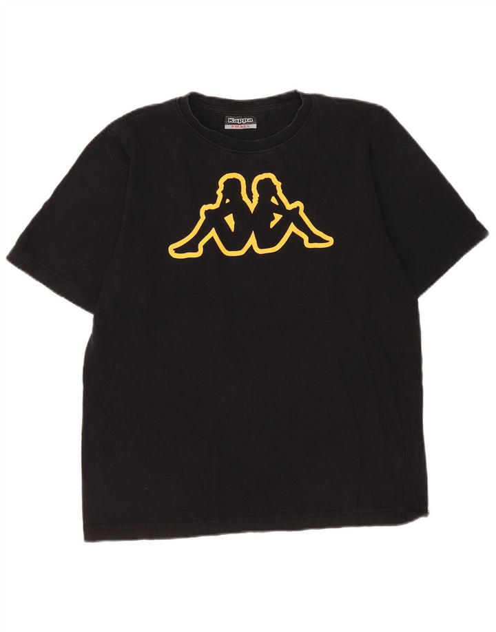 Camiseta gráfica masculina Kappa Top pequeno preto