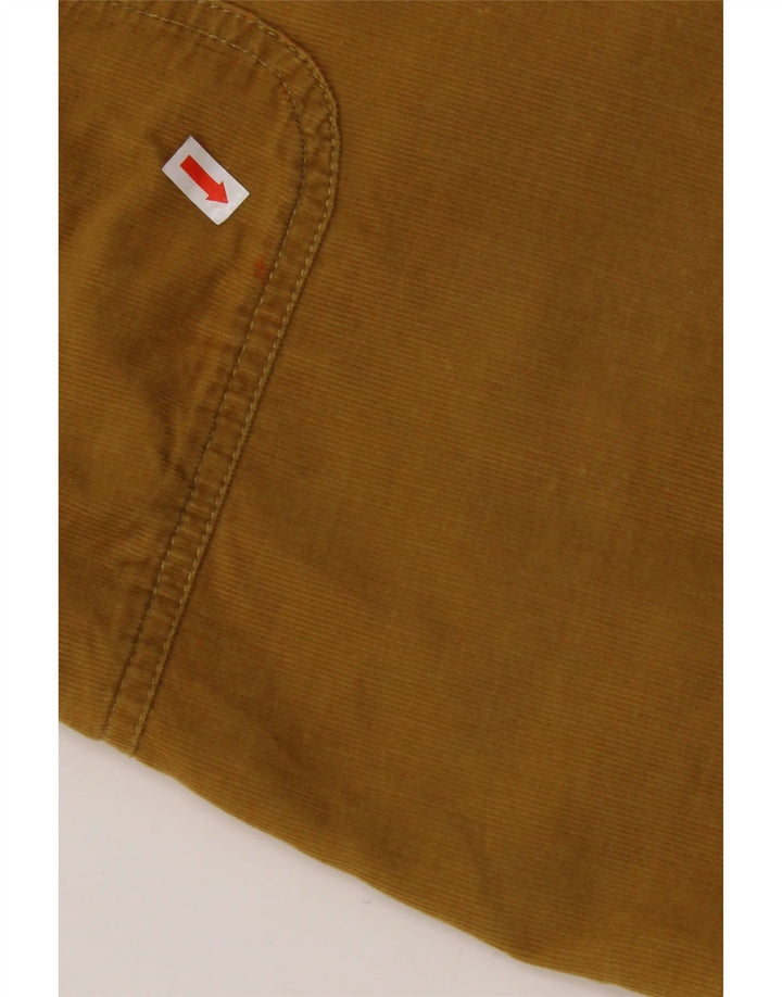 WHITE STUFF Mini saia feminina de veludo cotelê UK 12 médio W32 algodão amarelo