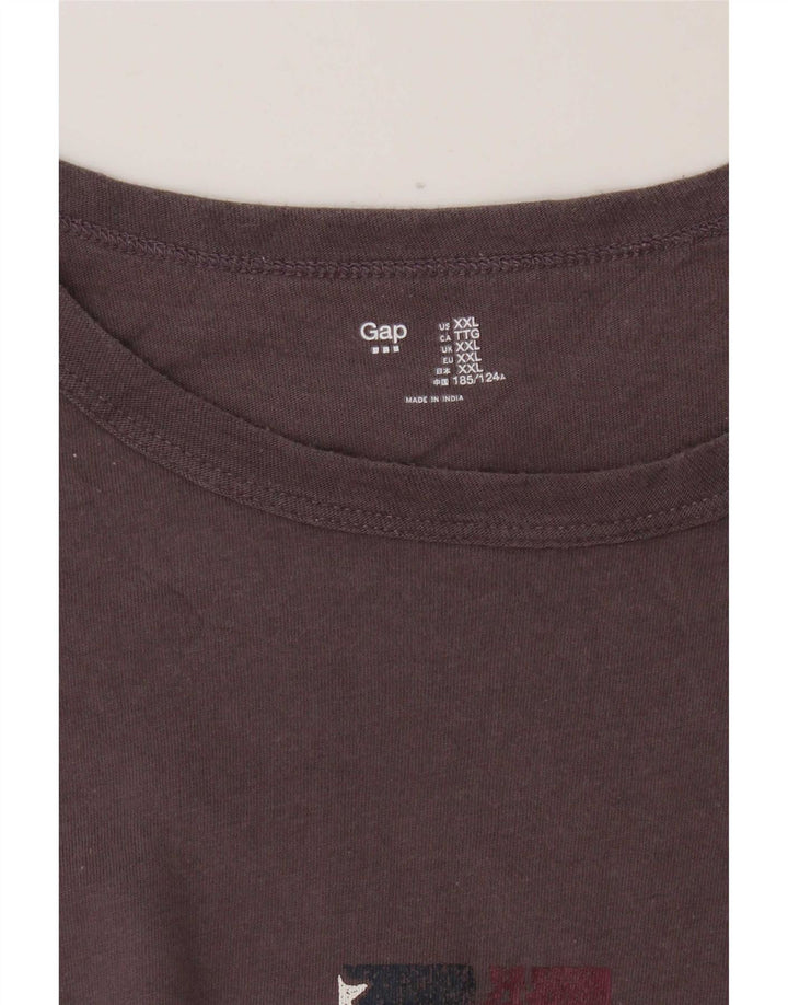 Camiseta gráfica masculina Gap Top 2XL marrom