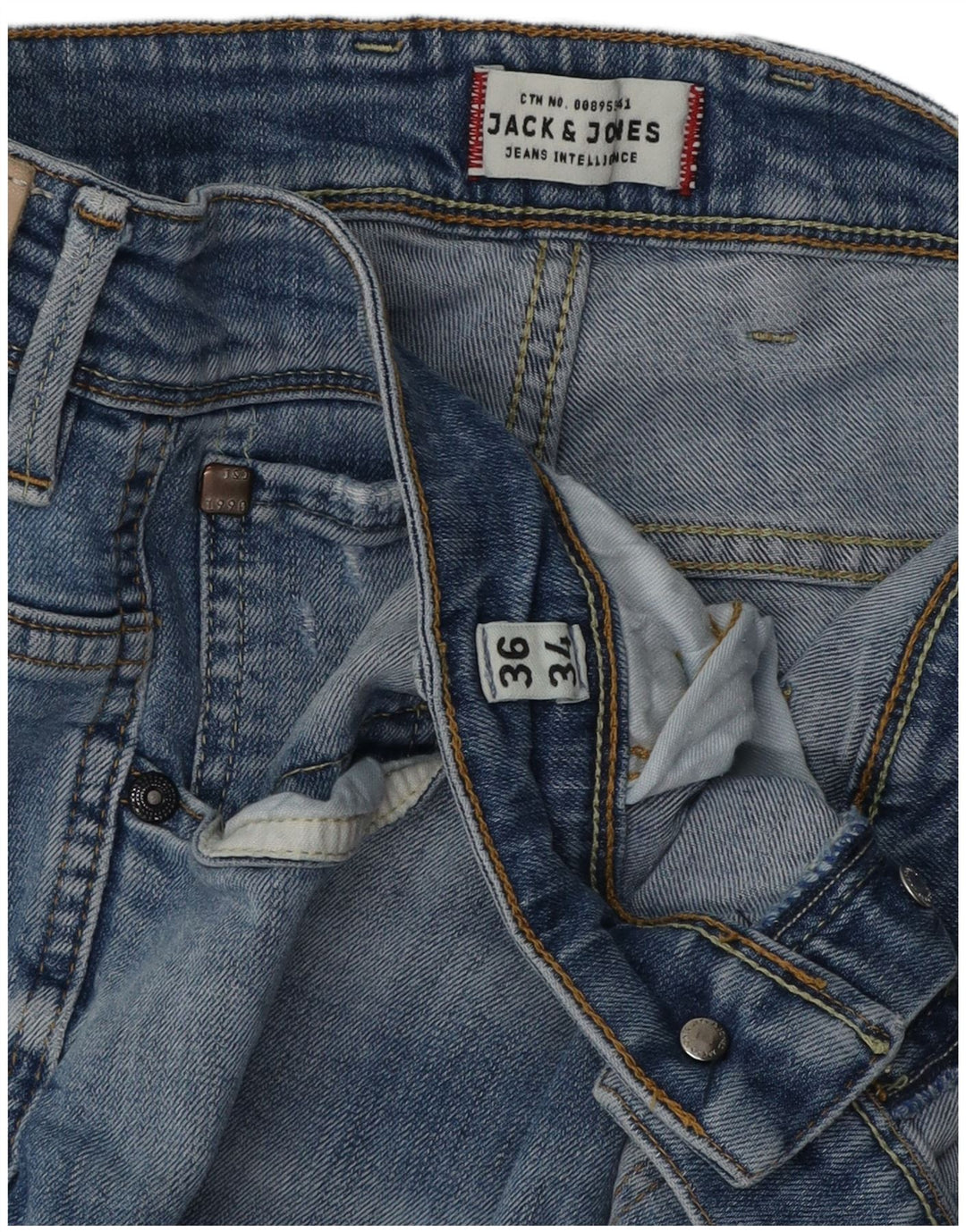 Jeans masculinos Jack & Jones Slim W36 L34 azul