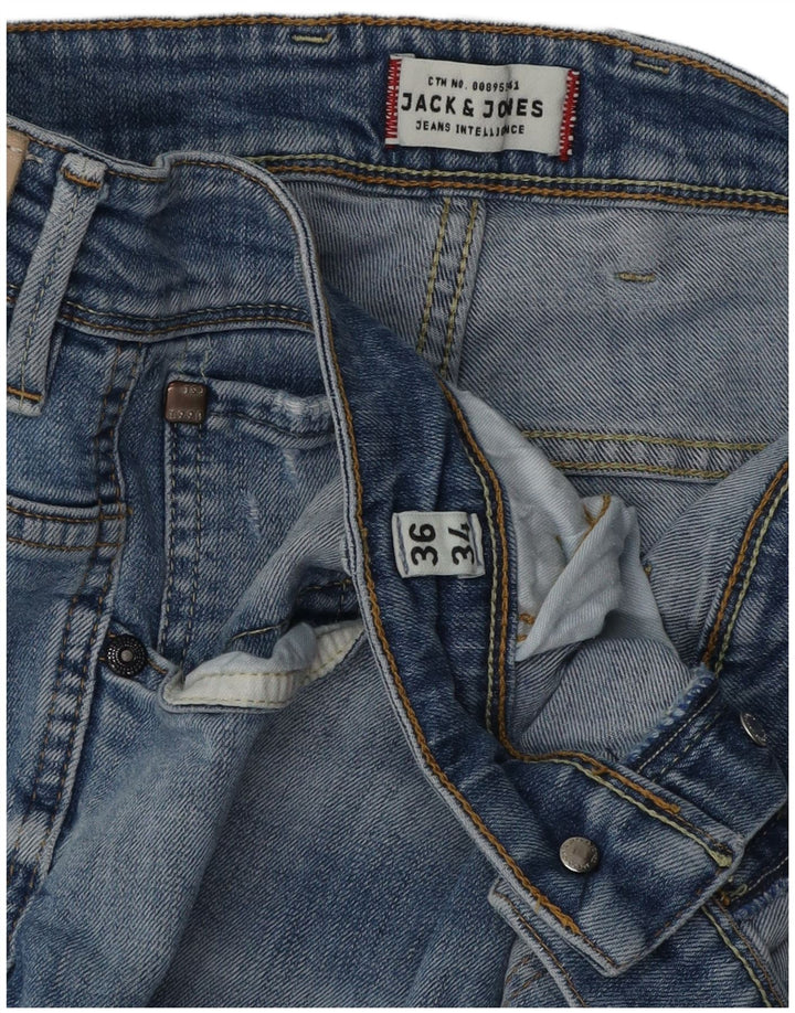 Jeans masculinos Jack & Jones Slim W36 L34 azul