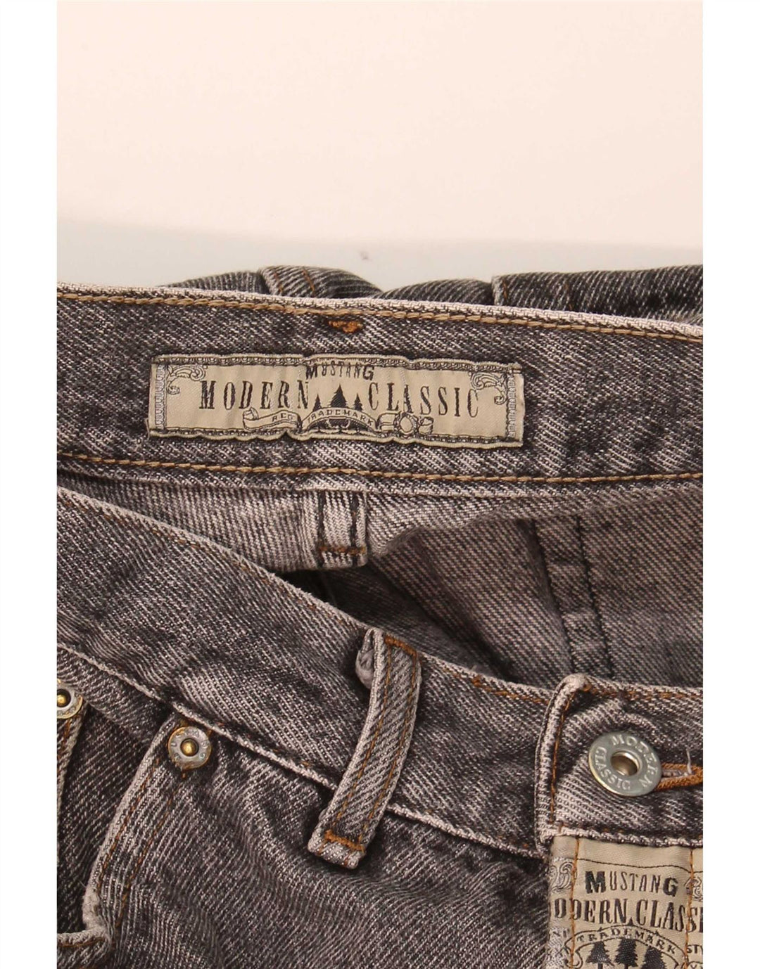 Jeans cônicos masculinos Mustang W34 L32 cinza