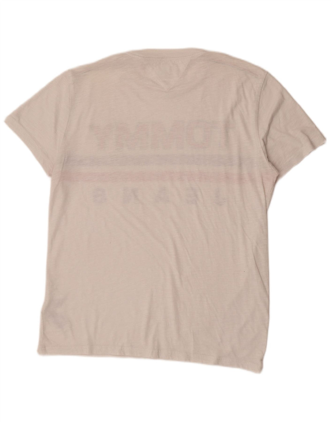 Tommy Hilfiger Camiseta masculina gráfica Top médio branco algodão colorblock
