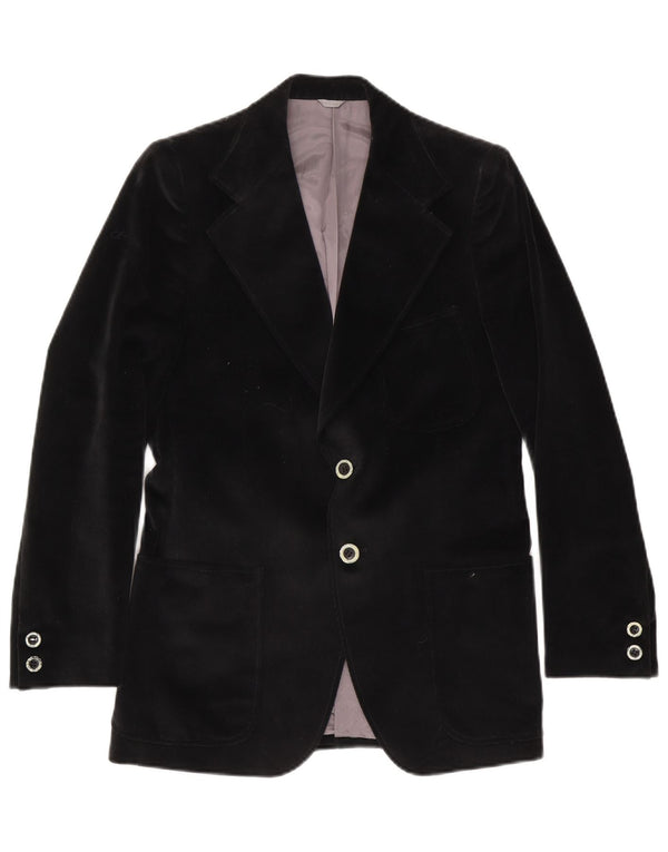 Jaqueta blazer masculina vintage com 2 botões IT 48 médio preto