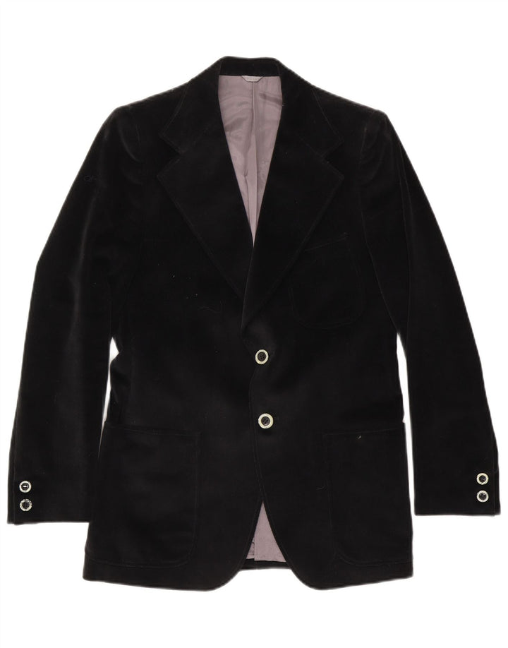 Jaqueta blazer masculina vintage com 2 botões IT 48 médio preto