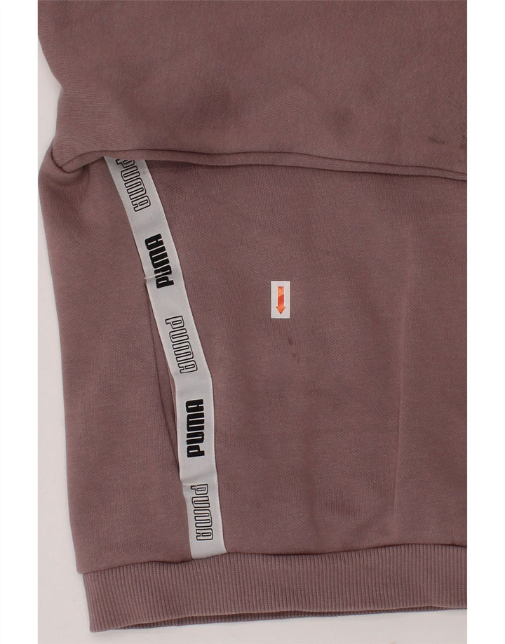 Jumper com capuz gráfico feminino PUMA 5-6 anos algodão roxo