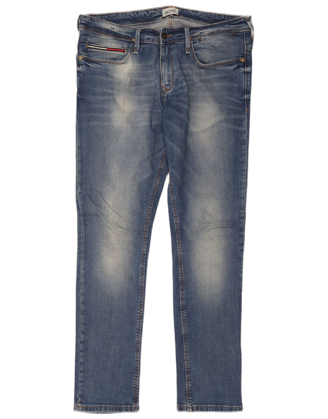 Tommy Hilfiger Masculino Slim Jeans W34 L32 Azul Algodão