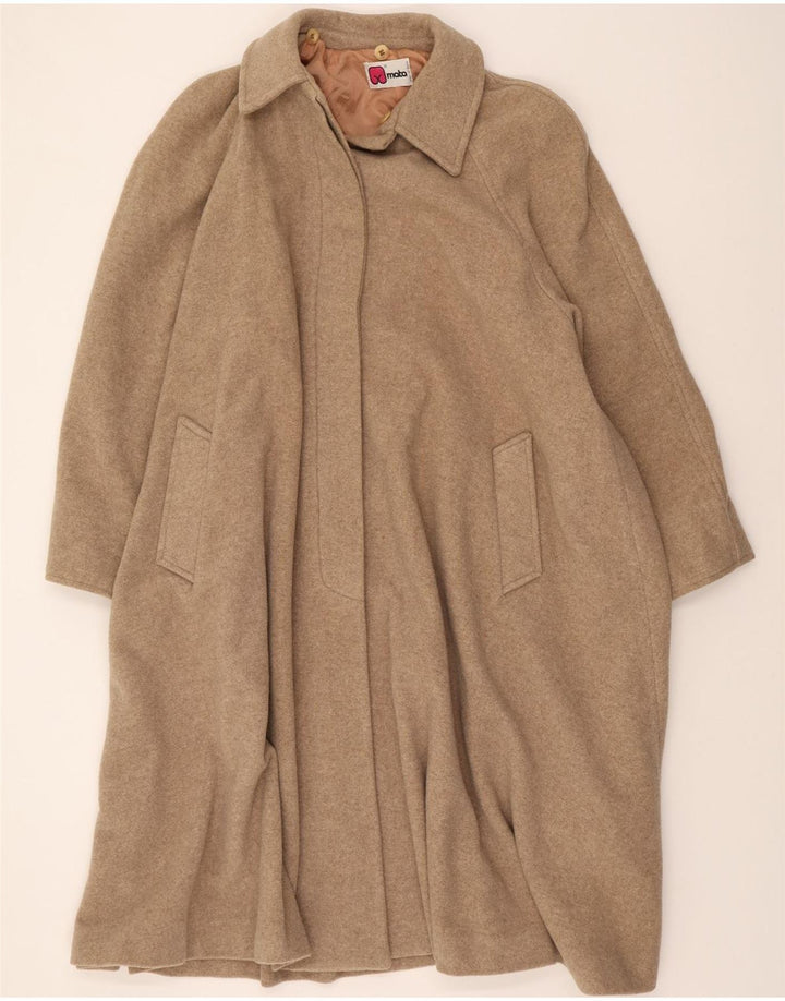 VINTAGE Womens Overcoat UK 18 XL Beige Vintage Vintage and Second-Hand Vintage from Messina Hembry 