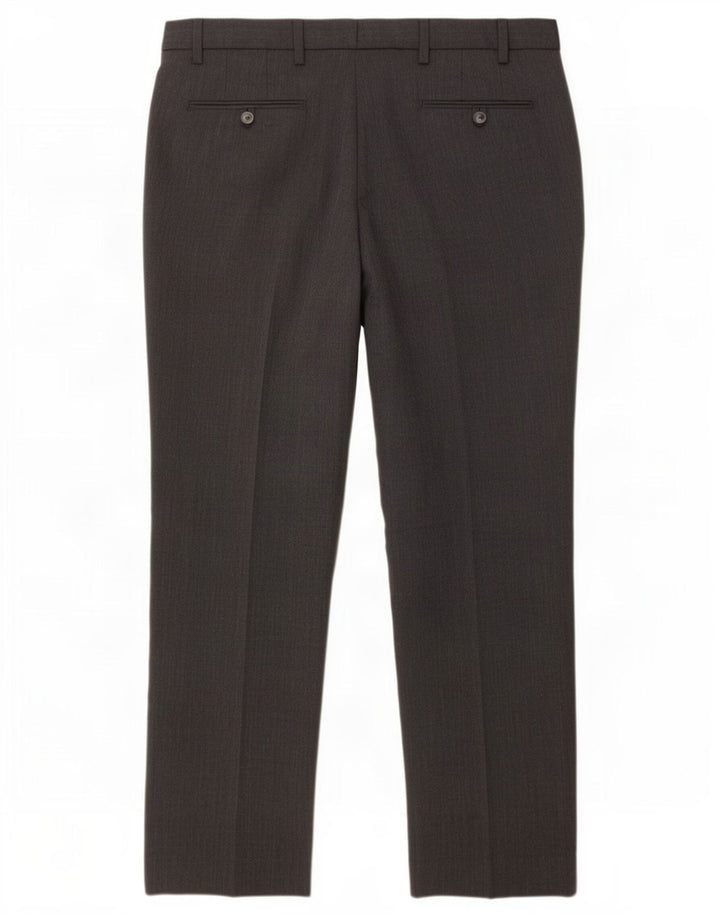 Calça masculina de terno reto Marks & Spencer W38 L31 poliéster cinza