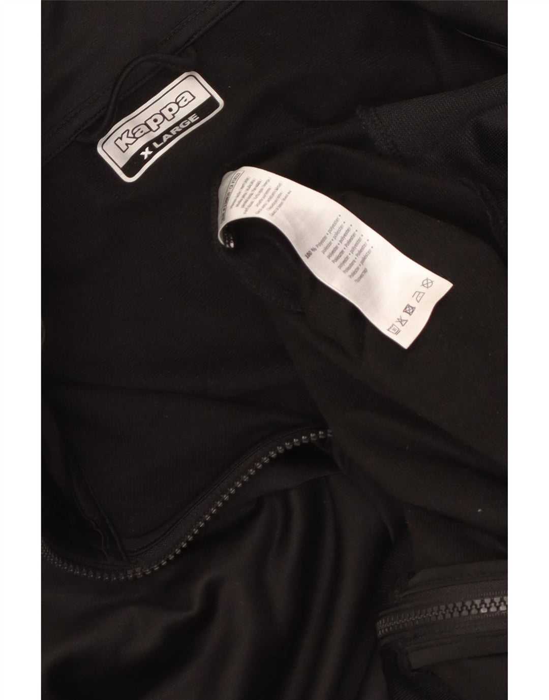 Kappa Mens Graphic Tracksuit Top Jaqueta XL Preto Poliéster