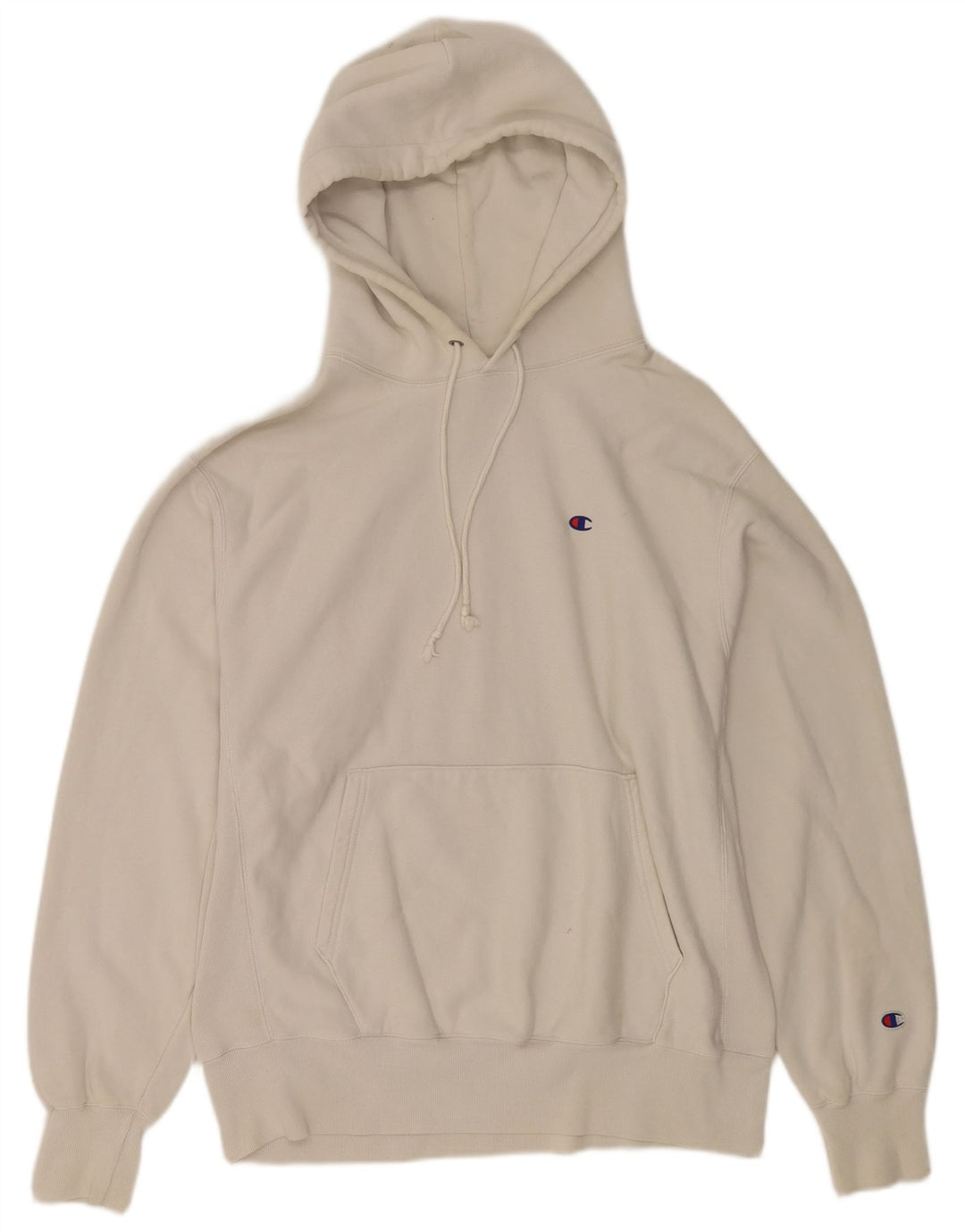 Jumper masculino Champion Reverse Weave com capuz grande algodão branco
