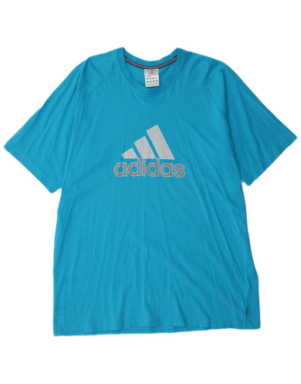 Adidas Mens Graphic T-Shirt Top 2XL Azul Esportes