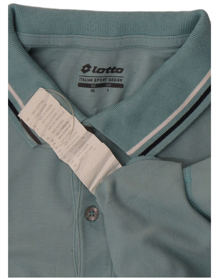 Camisa polo masculina Lotto grande algodão azul