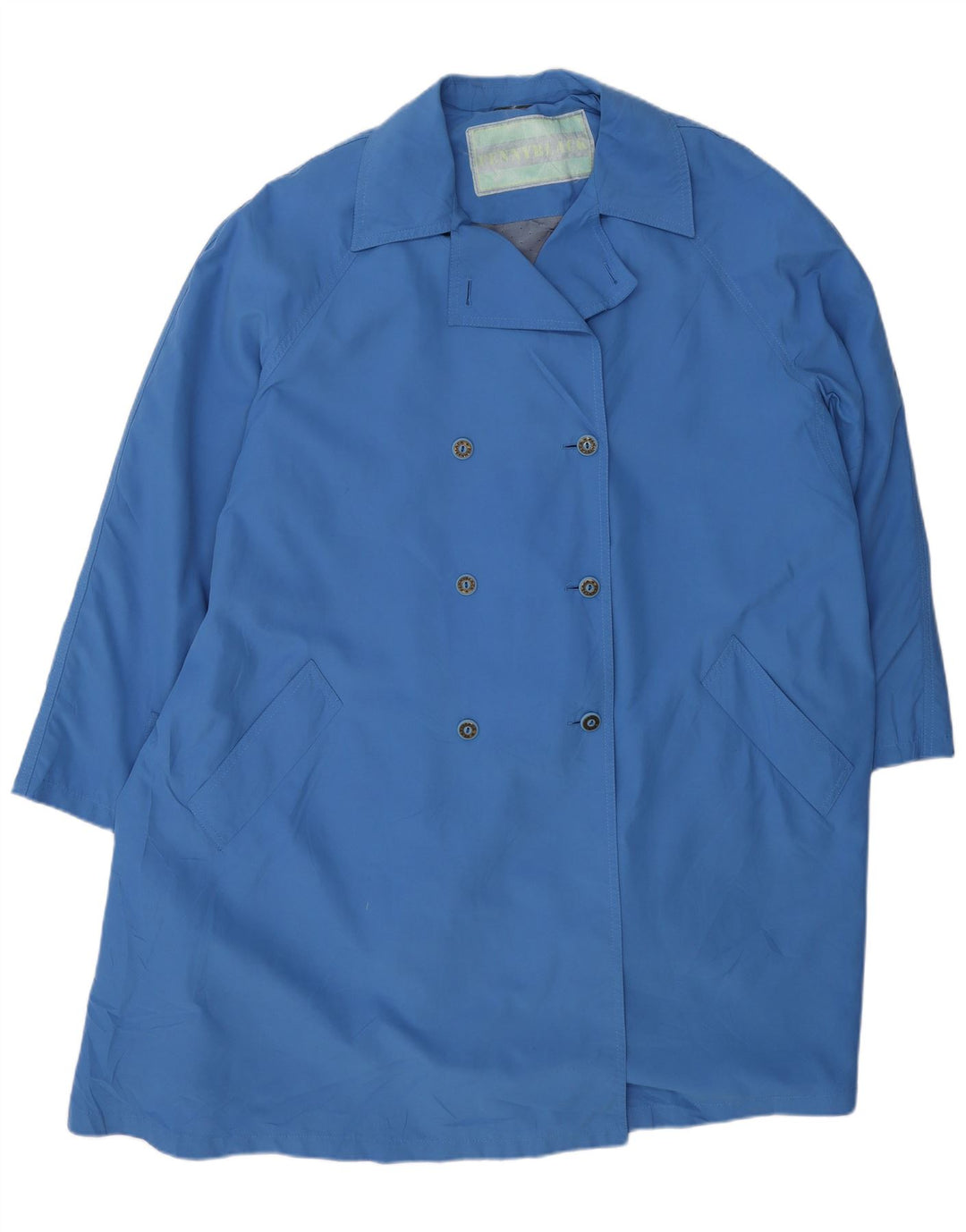 Trench coat feminino grande PENNY BLACK Reino Unido 14 acetato azul médio