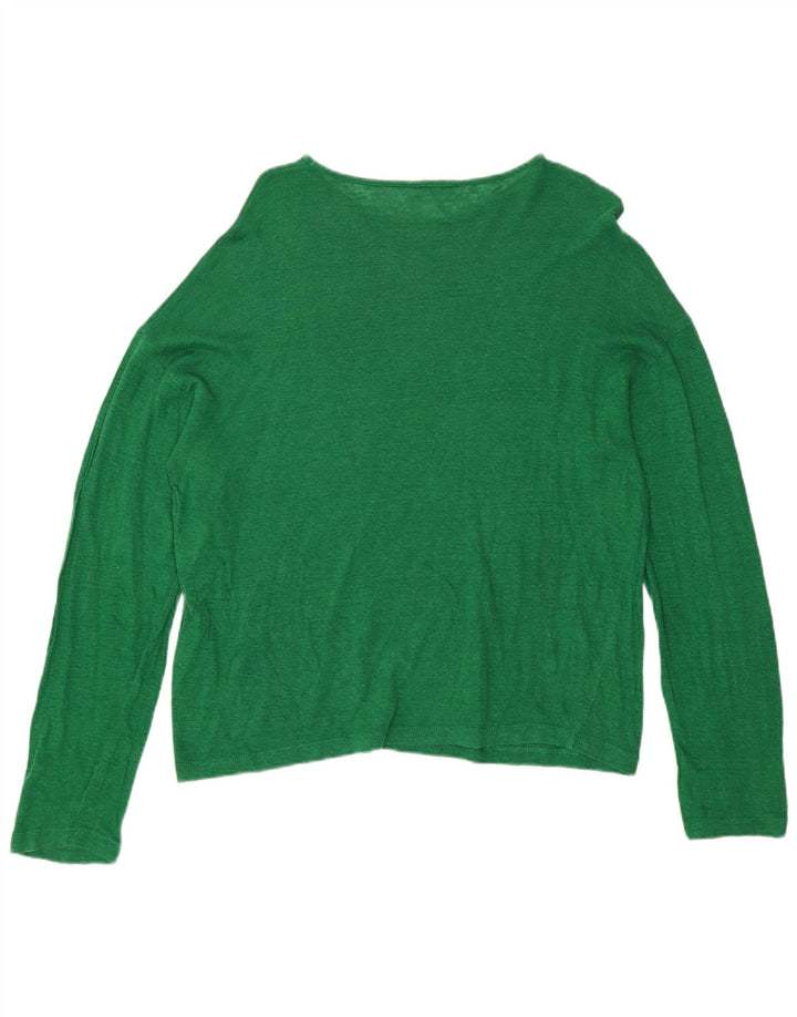 Jigsaw Top feminino oversized manga comprida Reino Unido 10 pequeno verde