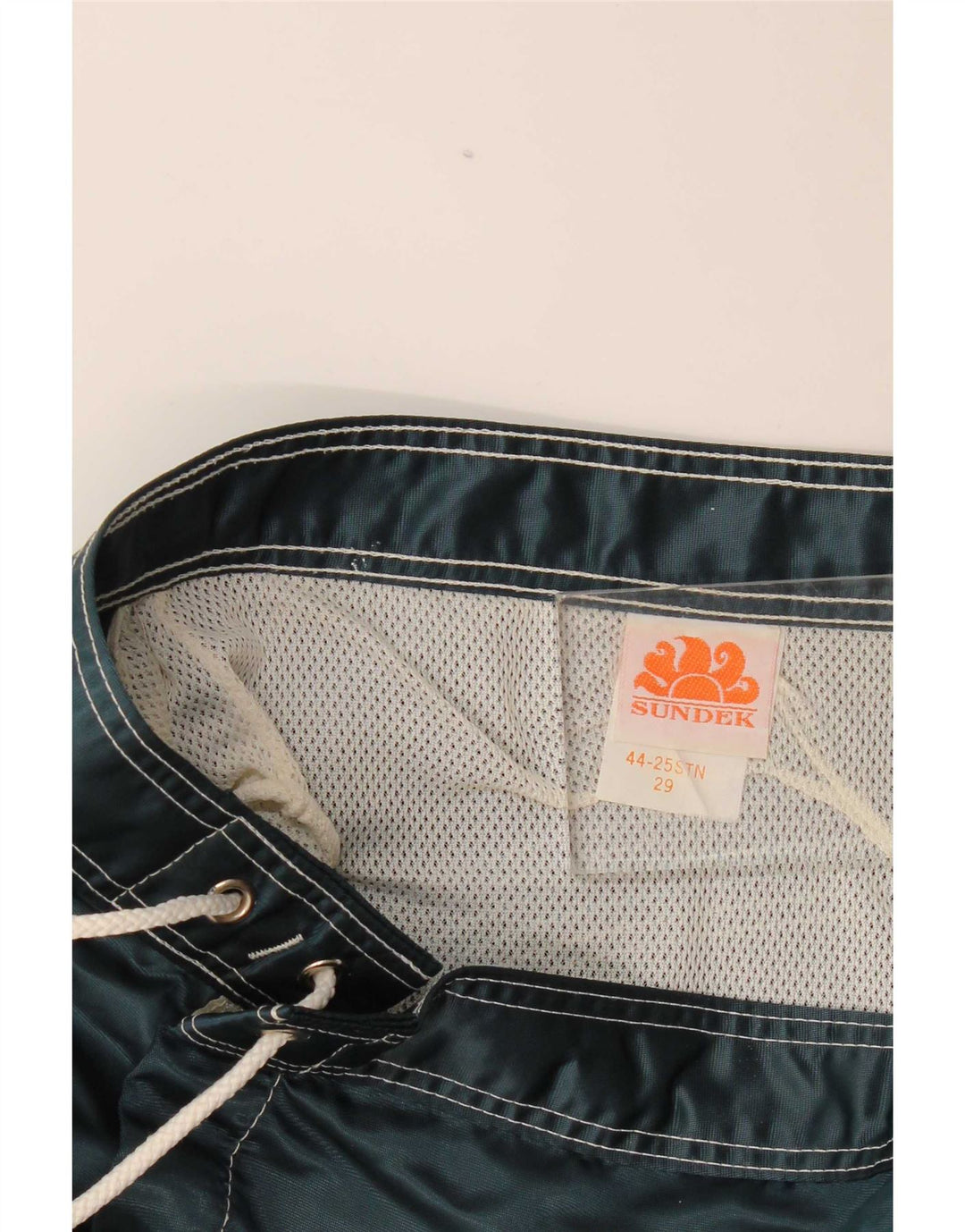 Shorts de natação masculino Sundek pequeno nylon listrado azul marinho