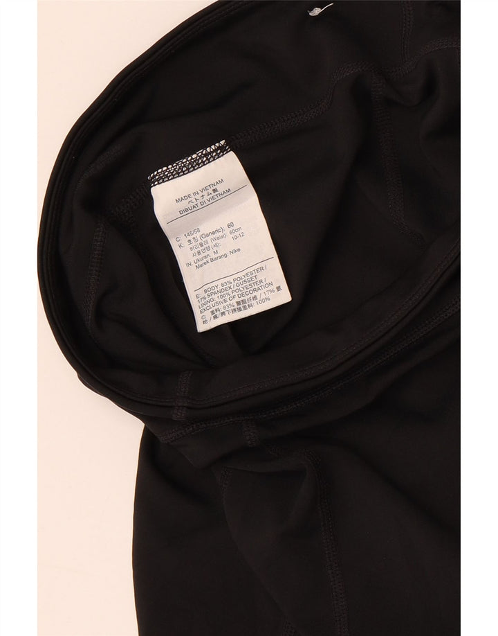 Shorts esportivos femininos Nike 10-11 anos médio preto poliéster
