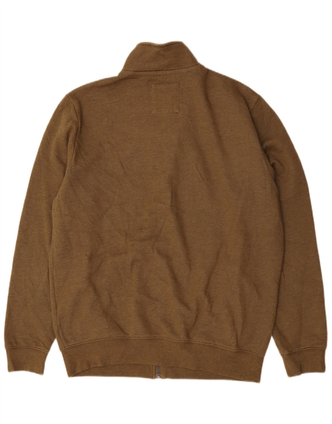 Crew Clothing Mens Treino Top Jaqueta Grande Algodão Marrom