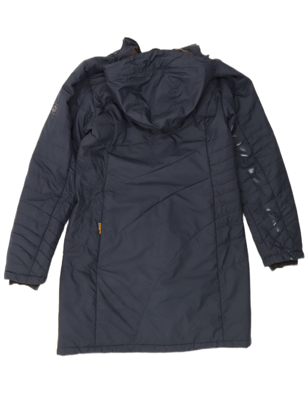 Casaco acolchoado com capuz masculino Jack Wolfskin Reino Unido 12/14 poliéster azul marinho médio