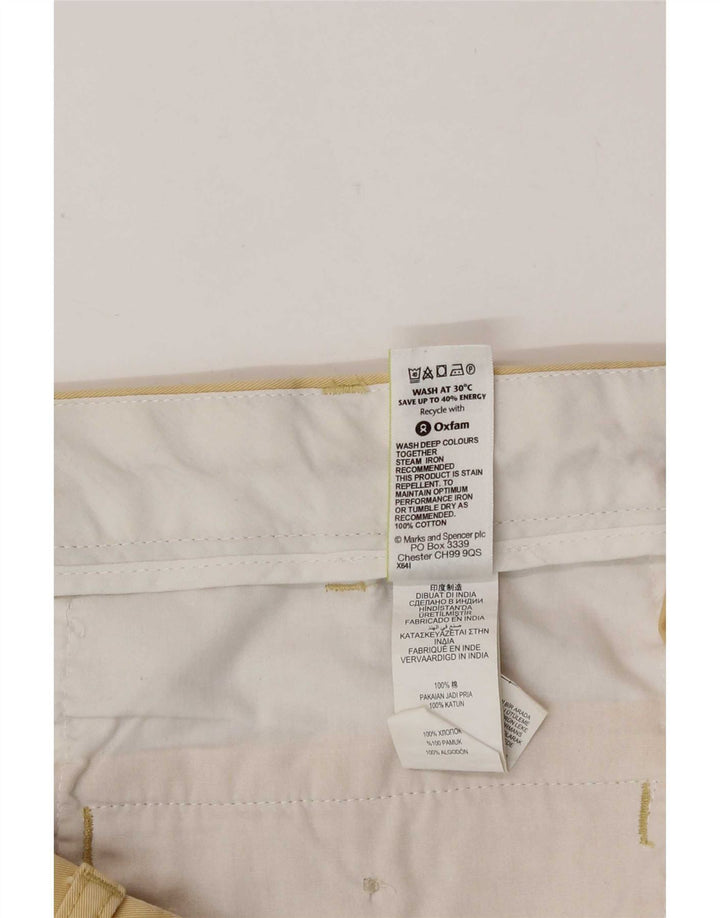 Shorts Chino masculino Marks & Spencer W36 grande algodão amarelo