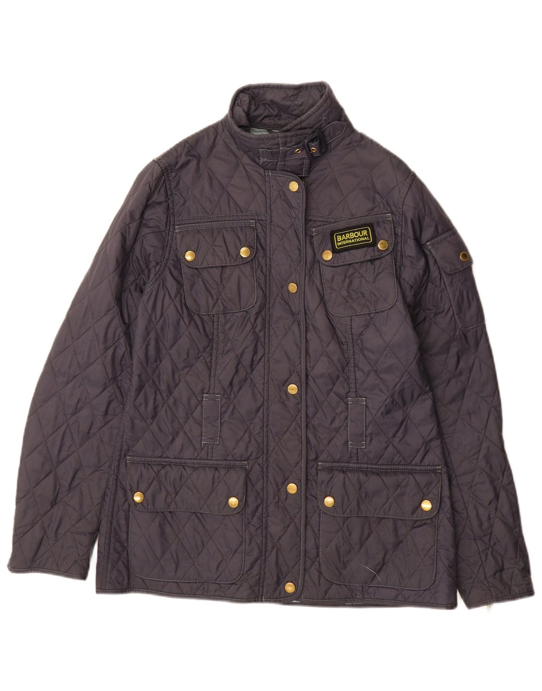 Jaqueta acolchoada feminina Barbour UK 12 poliamida azul marinho médio