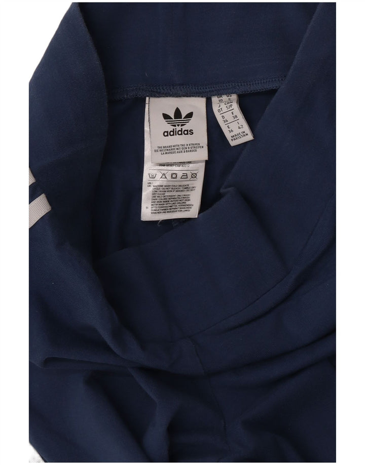 Leggings Adidas Femininas UK 10 Pequenas Azul Marinho Algodão