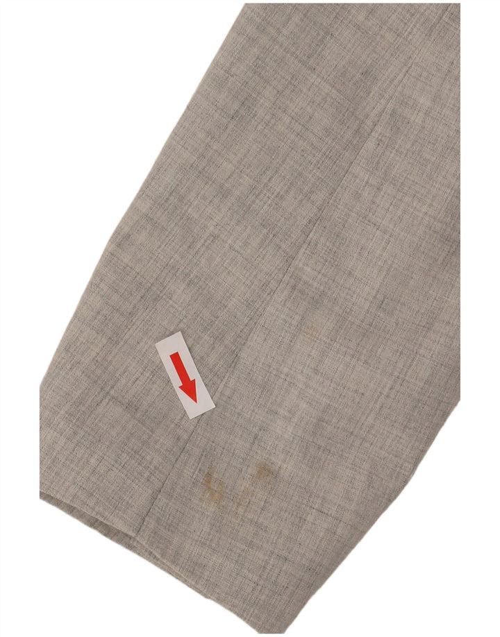 Jaqueta blazer masculina Farah com 2 botões Reino Unido 36 poliéster cinza pequeno