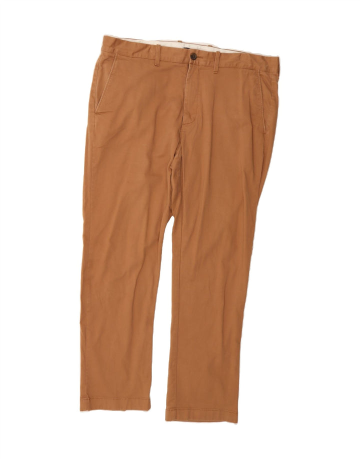 J. CREW Mens Mercantile Straight Chino Trousers W36 L30 Brown Cotton Vintage J. Crew and Second-Hand J. Crew from Messina Hembry 