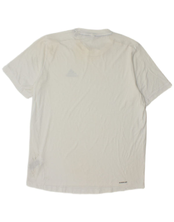 Adidas Mens Aeroready Camiseta Top Médio Poliéster Branco