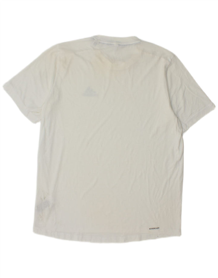 Adidas Mens Aeroready Camiseta Top Médio Poliéster Branco