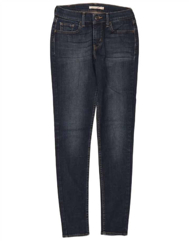 Calça jeans feminina LEVI'S 710 Super Skinny W28 L30 azul marinho algodão