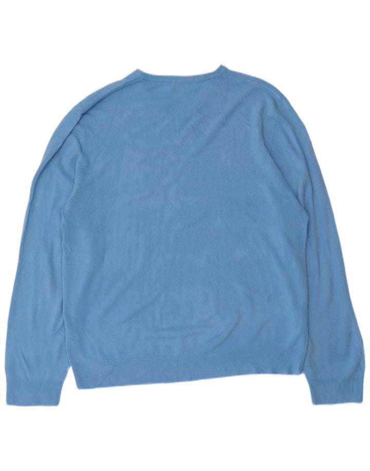 Suéter masculino Marks & Spencer Blue Harbor com decote em V XL acrílico