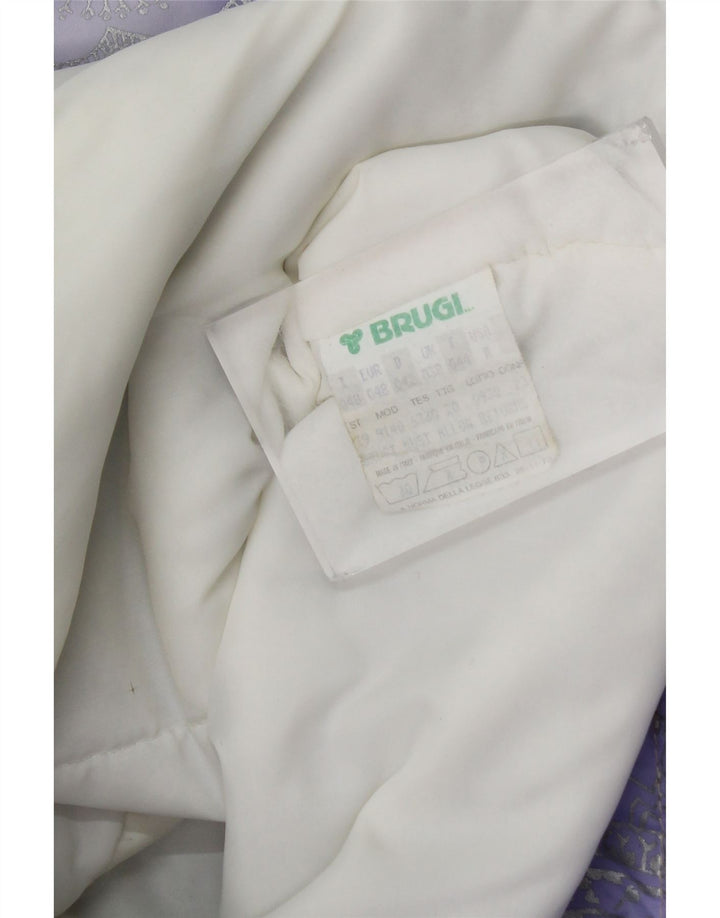 Jaqueta de esqui superdimensionada feminina Brugi tamanho 48 poliamida paisley roxa