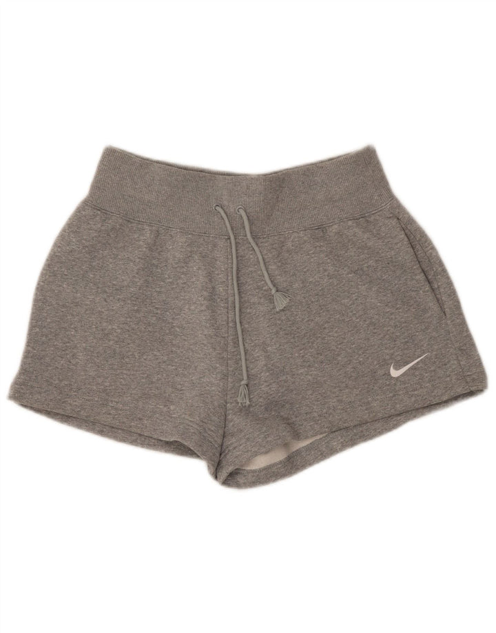 Shorts esportivos femininos NIKE UK 10 pequeno cinza algodão