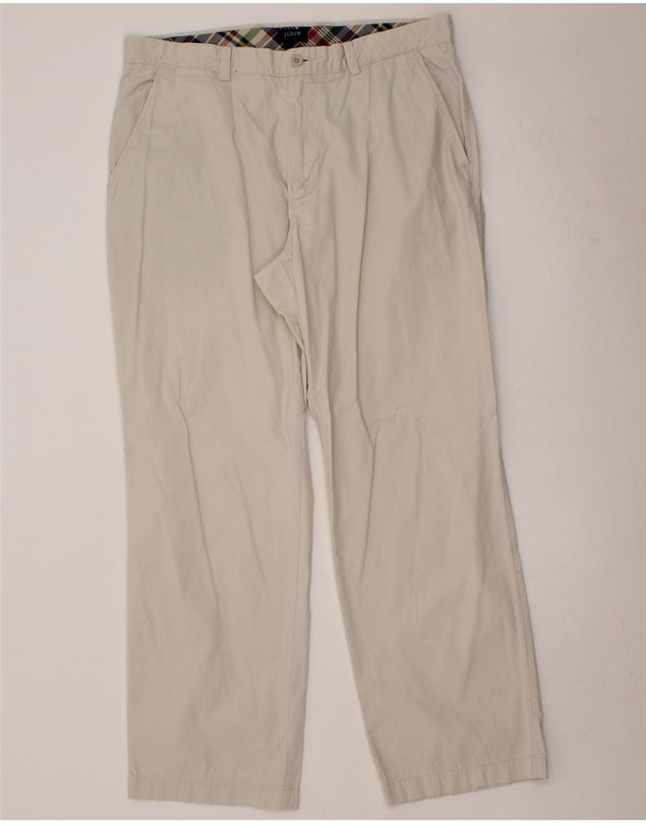 J. CREW Mens Straight Chino Trousers W36 L32 Beige Cotton Vintage J. Crew and Second-Hand J. Crew from Messina Hembry 