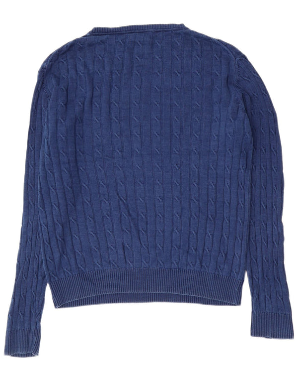Gant Suéter masculino Indigo Boat Neck Jumper grande algodão azul marinho