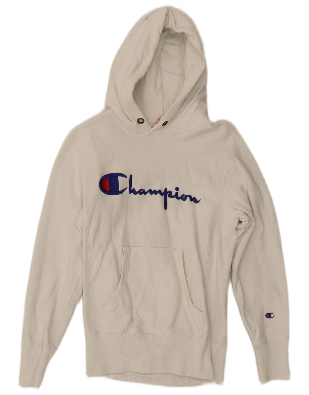 CHAMPION Suéter feminino com capuz gráfico UK 10 pequeno branco