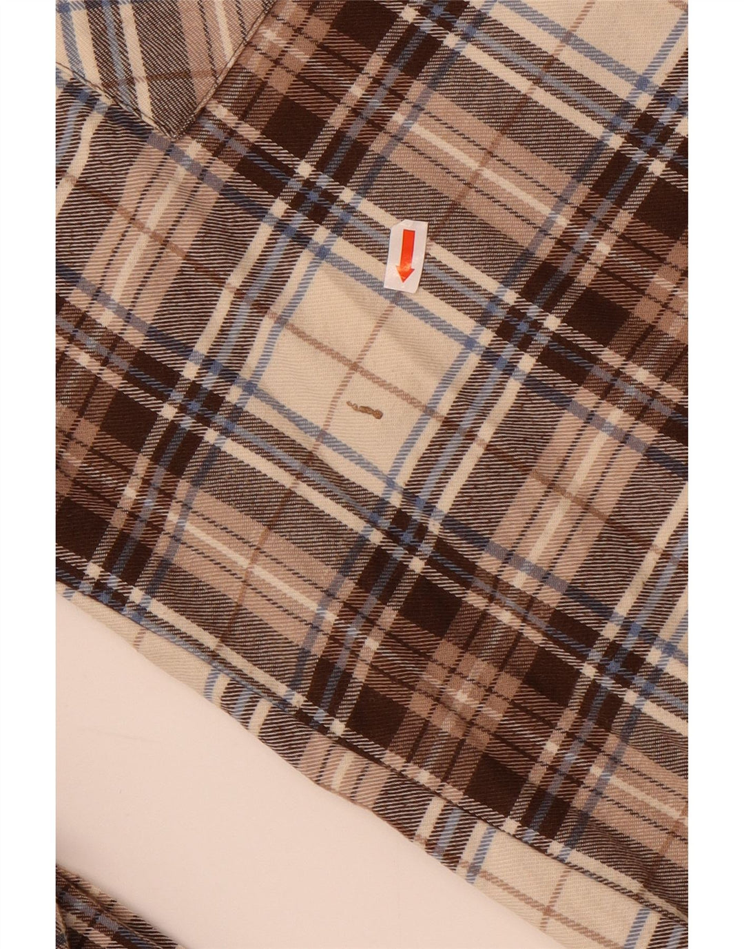 Camisa masculina de flanela Sea Barrier 2XL algodão xadrez bege