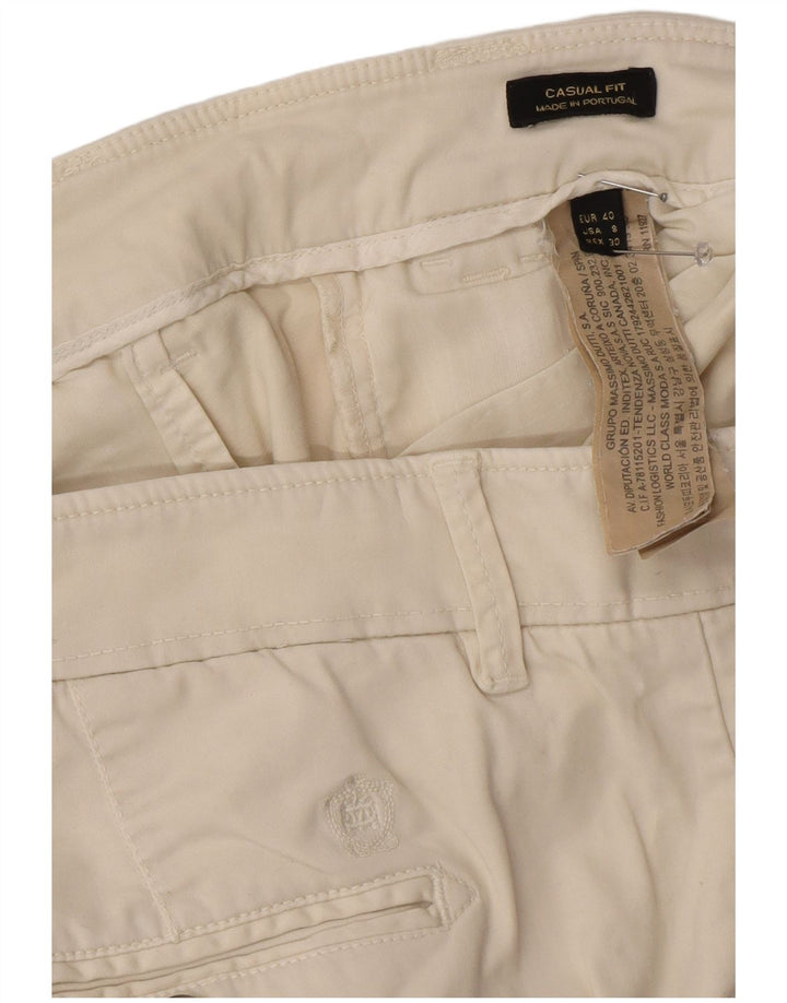 Calça Chino Mulher Massimo Dutti EU 40 Médio W30 L29 Branco